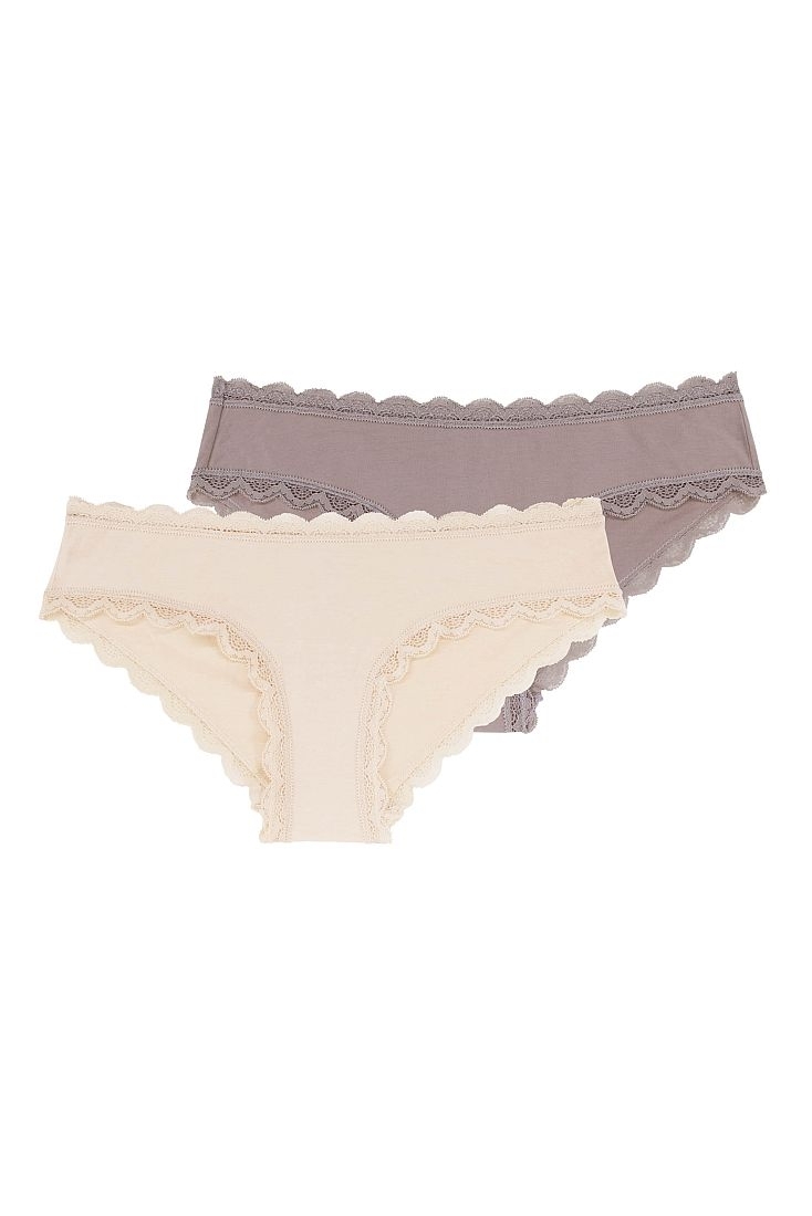 ΓΥΝΑΙΚΕΙΟ ΣΛΙΠ HIPSTER ΑΠΌ ΟΡΓΑΝΙΚΟ ΒΑΜΒΑΚΙ ΜΕ ΤΕΛΕΙΩΜΑ ΔΑΝΤΕΛΑΣ - CALI-2PP HIPSTER CLASSIC