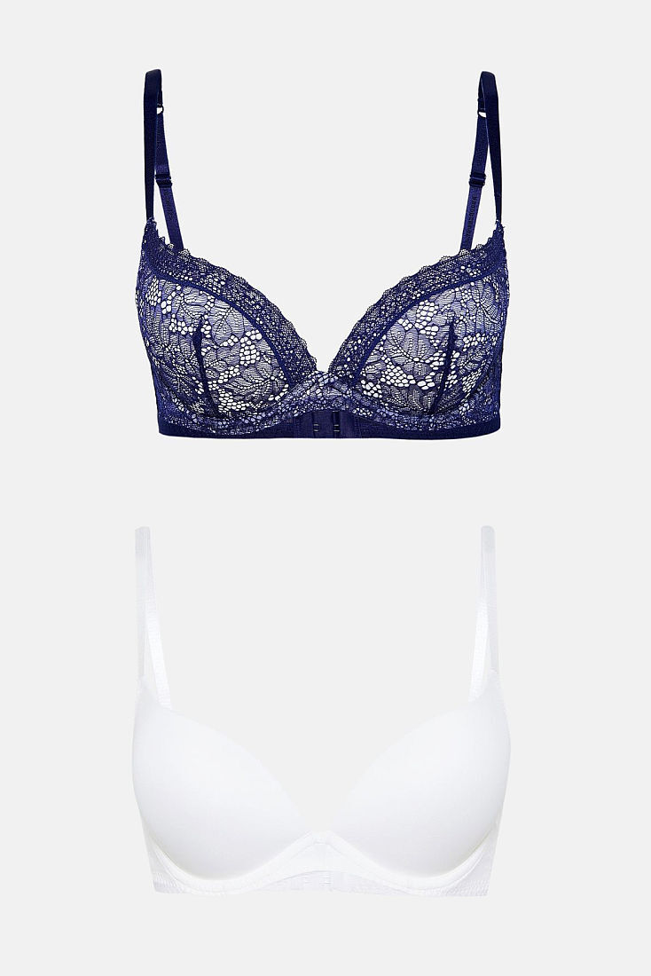 OZONE-2PP PLUNGE ΣΟΥΤΙΕΝ PUSH UP ΒΑΘΥ ΝΤΕΚΟΛΤΕ 3/4 CUP ΜΟΝΟΧΡΩΜΟ/ΜΕ ΔΑΝΤΕΛΑ ΜΕ ΜΠΑΝΕΛΑ 2ΤΜΧ