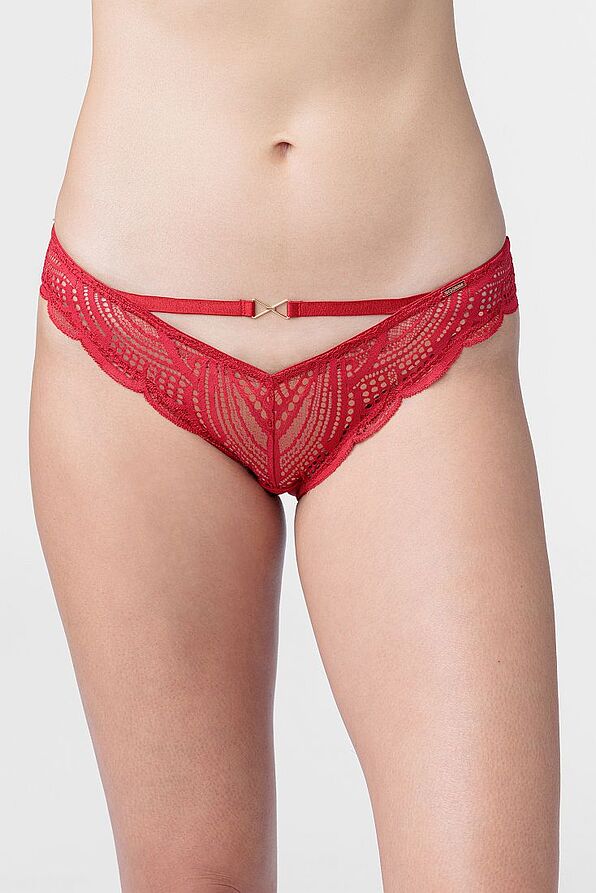 WOMAN BRIEF BRAZIL WITH FRONT GEOMETRIC LACE AND MESH AT BACK - NOORI