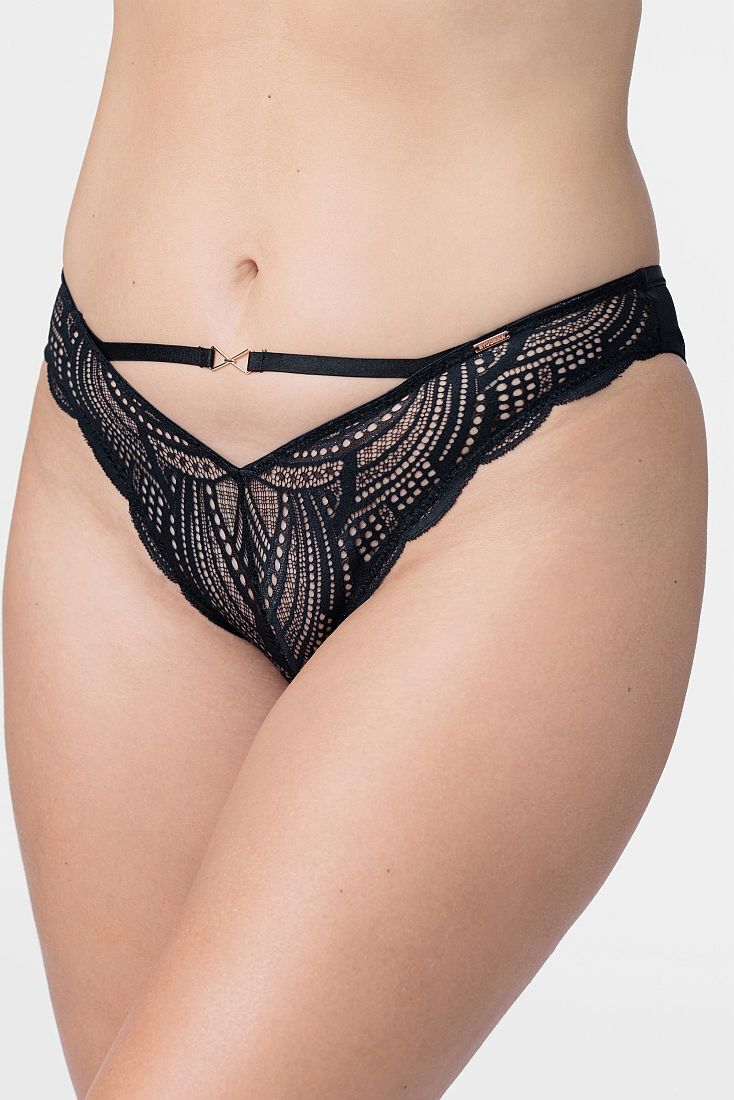 ΓΥΝΑΙΚΕΙΟ ΣΛΙΠ BRAZIL ΜΕ ΓΕΩΜΕΤΡΙΚΗ ΔΑΝΤΕΛΑ ΚΑΙ ΤΟΥΛΙ ΠΙΣΩ - NOORI BRAZILIAN