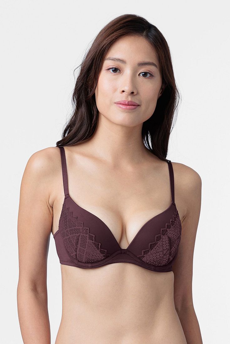 2-PACK ΓΥΝΑΙΚΕΙΟ ΣΟΥΤΙΕΝ 3/4 CUP ΧΑΜΗΛΟ ΝΤΕΚΟΛΤΕ ΜΕ ΕΛΑΦΡΙΑ ΕΝΙΣΧΥΣΗ ΜΠΑΝΕΛΑ ΚΑΙ ΓΕΩΜΕΤΡΙΚΗ ΔΑΝΤΕΛΑ - KELSEA-2PP PLUNGE