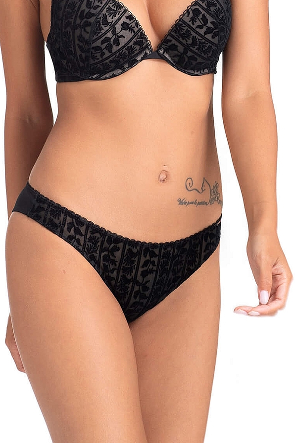 VINE BRAZILIAN ΓΥΝΑΙΚΕΙΟ ΣΛΙΠ BRAZIL ΜΕ ΣΧΕΔΙΟ FLOCK FLOREAL ΚΑΙ PLUS SIZE