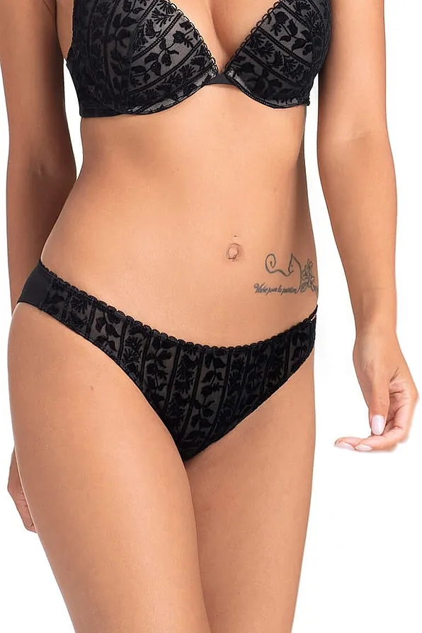 VINE BRAZILIAN ΓΥΝΑΙΚΕΙΟ ΣΛΙΠ BRAZIL ΜΕ ΣΧΕΔΙΟ FLOCK FLOREAL ΚΑΙ PLUS SIZE