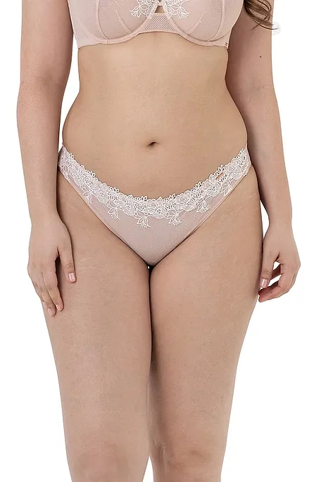 VARDA BRAZILIAN ΓΥΝΑΙΚΕΙΟ ΣΛΙΠ BRAZIL ΜΕ FLORAL ΚΕΝΤΗΜΑ ΣΕ ΔΙΧΤΥ ΚΑΙ ΔΙΑΦΑΝΕΙΑ ΠΙΣΩ