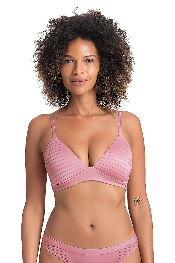 CARMEN SOFT BRA STRIPES PATTERN FULL CUP MOLDED WIRELESS