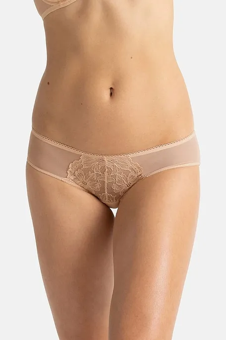 2-PACK ΓΥΝΑΙΚΕΙΟ ΣΛΙΠ HIPSTER ΑΠΌ ΜΙΚΡΟΪΝΑ ΜΕ ΔΙΑΦΑΝΕΙΑ ΚΑΙ FLORAL ΔΑΝΤΕΛΑ - MELANIE-2PP CHEEKY HIPSTER