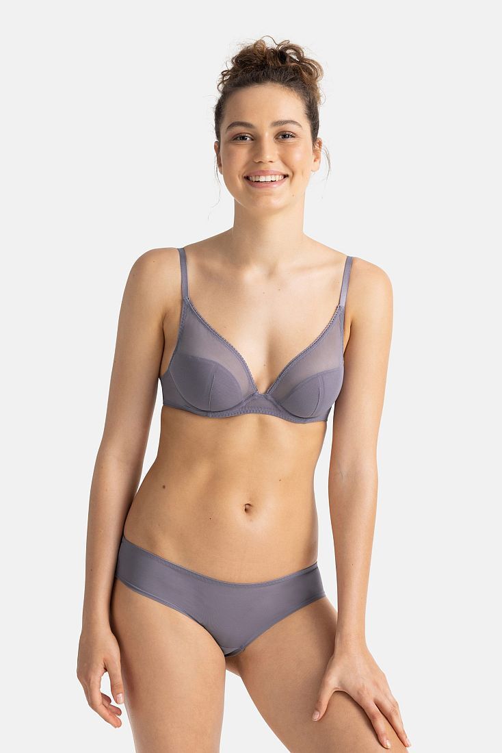 2-PACK ΓΥΝΑΙΚΕΙΟ ΣΛΙΠ HIPSTER ΑΠΌ ΜΙΚΡΟΪΝΑ ΜΕ ΔΙΑΦΑΝΕΙΑ ΚΑΙ FLORAL ΔΑΝΤΕΛΑ - MELANIE-2PP CHEEKY HIPSTER