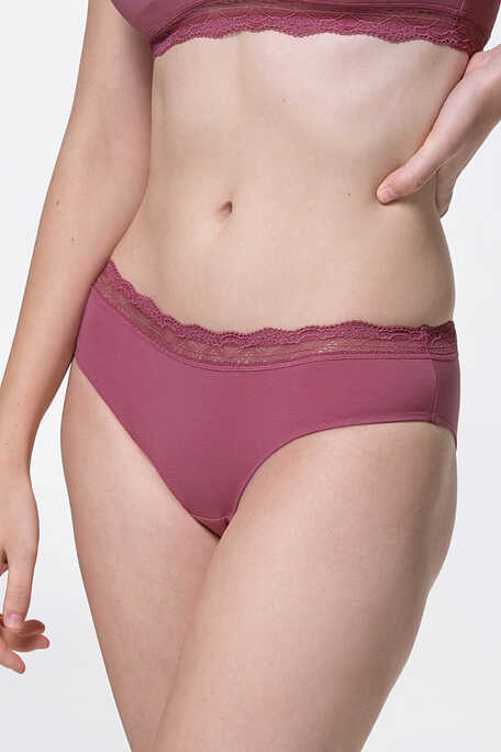 POSY-2PP 2-PACK ΓΥΝΑΙΚΕΙΟ ΣΛΙΠ BRAZIL ΑΠΌ ΟΡΓΑΝΙΚΟ ΒΑΜΒΑΚΙ ΜΕ ΤΕΛΕΙΩΜΑ ΔΑΝΤΕΛΑΣ