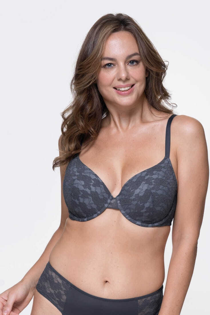 ANIKA-2PP 2-PACK ΓΥΝΑΙΚΕΙΟ ΣΟΥΤΙΕΝ DEMI 3/4 CUP ECO LINE FLORAL ΔΑΝΤΕΛΑ ΕΛΑΦΡΙΑ ΕΝΙΣΧΥΣΗ ΚΑΙ ΜΠΑΝΕΛΑ