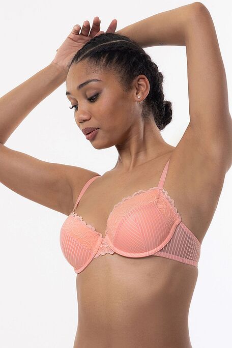 KARLY-2PP 2-PACK WOMAN BRA BALCONETTE LIGHT PADDED WIRED WITH FLORAL LACE