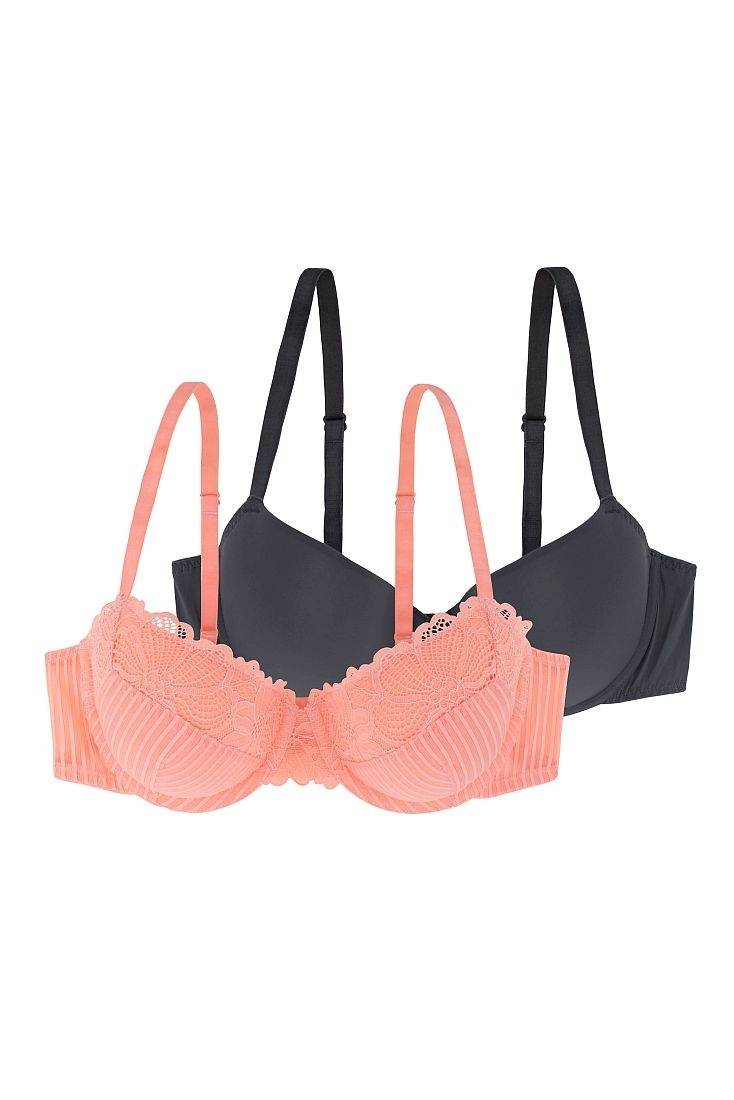 KARLY-2PP DEMI 2-PACK ΓΥΝΑΙΚΕΙΟ ΣΟΥΤΙΕΝ ΜΠΑΛΚΟΝΕ ΜΕ ΕΛΑΦΡΙΑ ΕΝΙΣΧΥΣΗ ΜΠΑΝΕΛΑ ΚΑΙ FLORAL ΔΑΝΤΕΛΑ