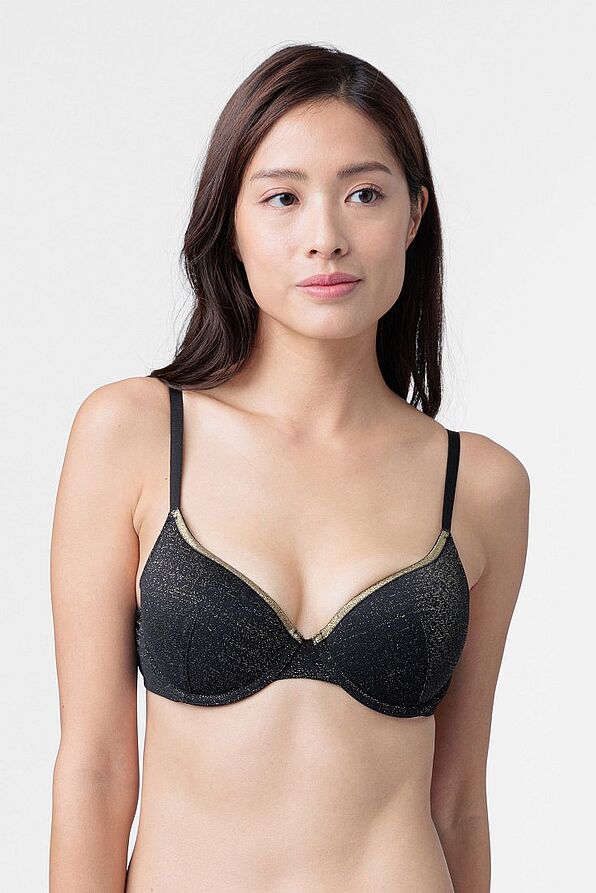 WOMAN DEMI (BALCONETTE) BRA 3/4 CUP MOLDED WIRED WITH SHIMMER LUREX ELASTIC - SCINTILLA