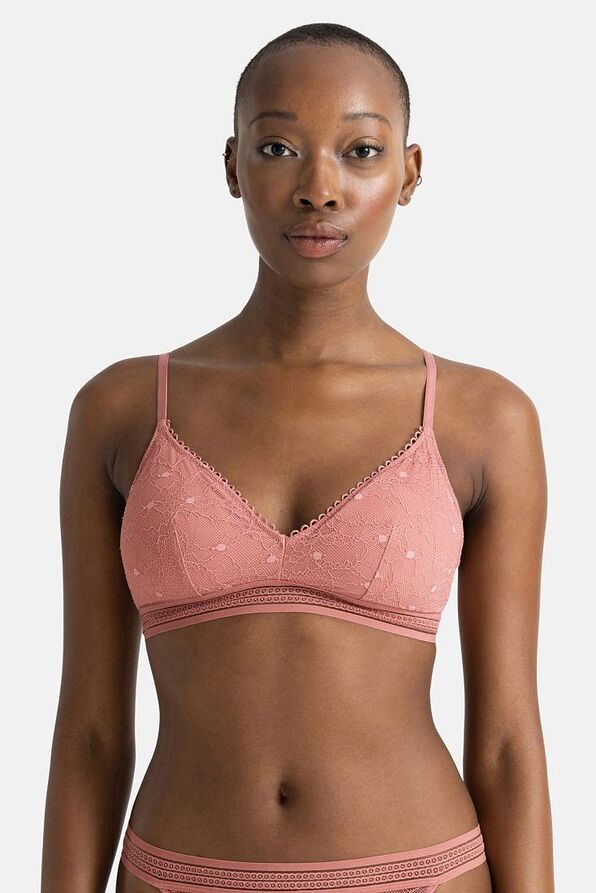 2-PACK ΓΥΝΑΙΚΕΙΟ BRALETTE 3/4 CUP ΧΩΡΙΣ ΜΠΑΝΕΛΑ ΜΕ ΕΛΑΦΡΙΑ ΑΠΟΣΠΩΜΕΝΗ ΕΝΙΣΧΥΣΗ ΚΑΙ FLORAL ΔΑΝΤΕΛΑ - ANIKA-2PP