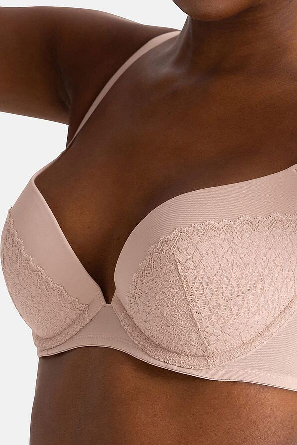 2-PACK ΓΥΝΑΙΚΕΙΟ PUSH UP ΣΟΥΤΙΕΝ 3/4 CUP ΑΠΌ ΜΙΚΡΟΪΝΑ ΜΕ ΜΠΑΝΕΛΑ ΕΝΙΣΧΥΣΗ ΚΑΙ ΔΑΝΤΕΛΑ ΜΕ ORGANIC ΣΧΕΔΙΟ - AMORA-2PP