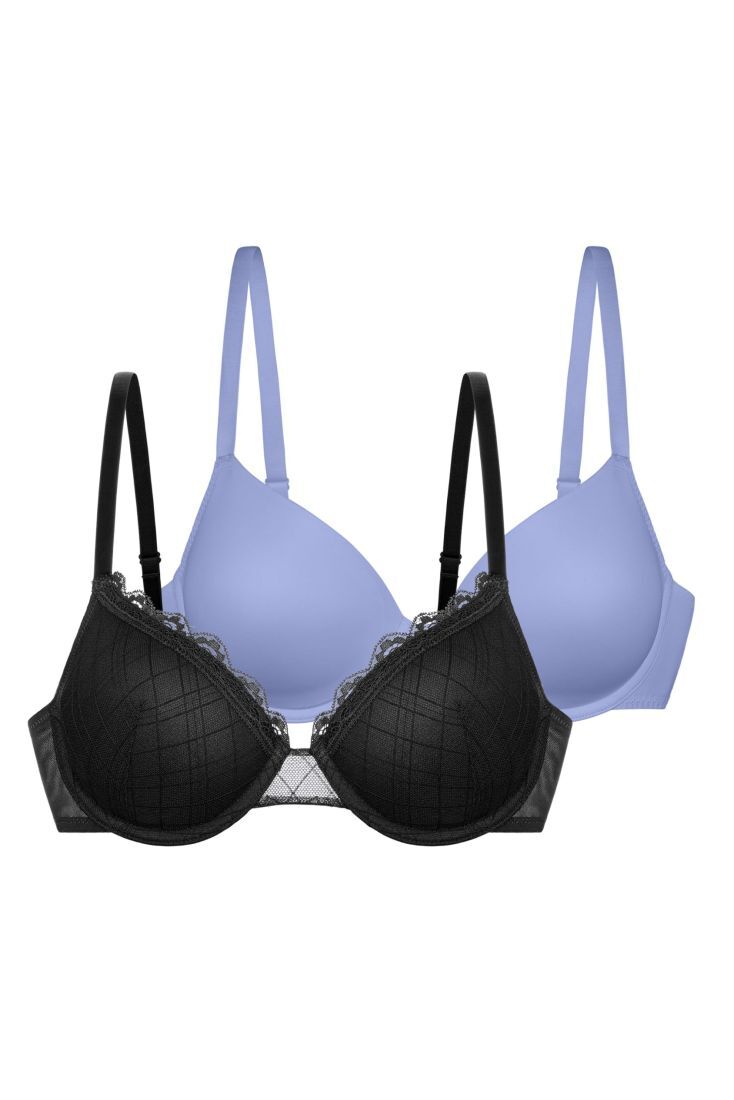 2-PACK ΓΥΝΑΙΚΕΙΟ ΣΟΥΤΙΕΝ 3/4 CUP ΑΠΌ ΜΙΚΡΟΪΝΑ ΜΕ ΜΠΑΝΕΛΑ ΕΛΑΦΡΙΑ ΕΝΙΣΧΥΣΗ ΔΙΑΦΑΝΕΙΑ & ΔΑΝΤΕΛΑ ΣΤΟ ΤΕΛΕΙΩΜΑ - IMANI-2PP