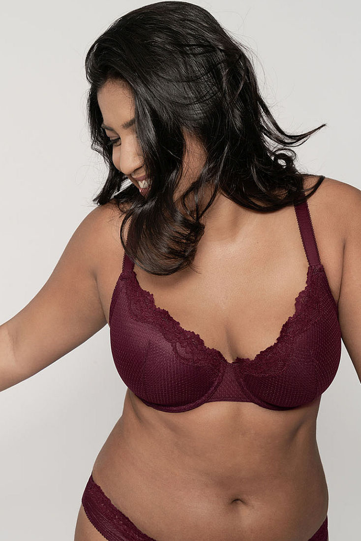 DORINA ADRIANNE - LIGHT PADDED T-SHIRT PUSH UP BRA WITH LACE ( 2 PCS)