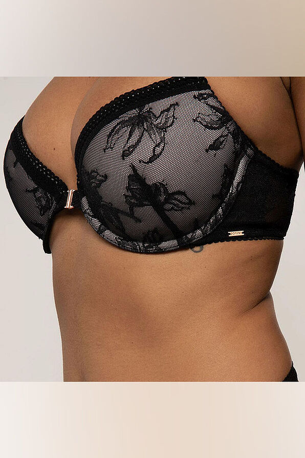 WOMAN BRA WITH INFRONT CLASP-TIE LIGHT PADDED WIRED-LINUX