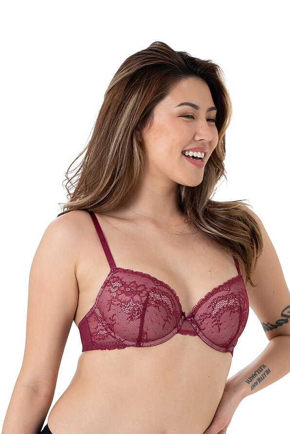 CHLOE-2PP 2-PACK ΓΥΝΑΙΚΕΙΟ ΣΟΥΤΙΕΝ DEMI 3/4 CUP FLORAL ΔΑΝΤΕΛΑ ΕΛΑΦΡΙΑ ΕΝΙΣΧΥΣΗ KAI ΜΠΑΝΕΛΑ