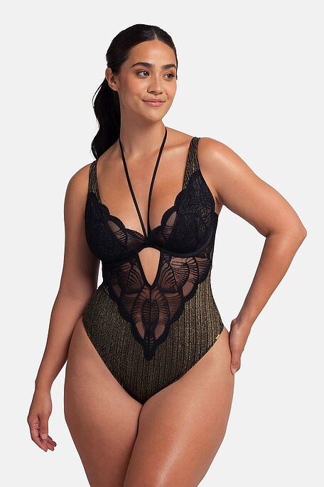 ΓΥΝΑΙΚΕΙΟ ΚΟΡΜΑΚΙ STRING ΜΟΝΟΧΡΩΜΟ ΜΕ ΔΑΝΤΕΛΑ & ΜΠΑΝΕΛΑ- BAILEY BODYSUIT