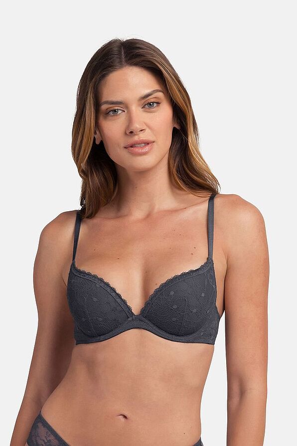 2-PACK ΓΥΝΑΙΚΕΙΟ ΣΟΥΤΙΕΝ PUSH UP 3/4 CUP ΜΕ ΧΑΜΗΛΟ ΝΤΕΚΟΛΤΕ & ΜΠΑΝΕΛΑ - RADHA-2PP