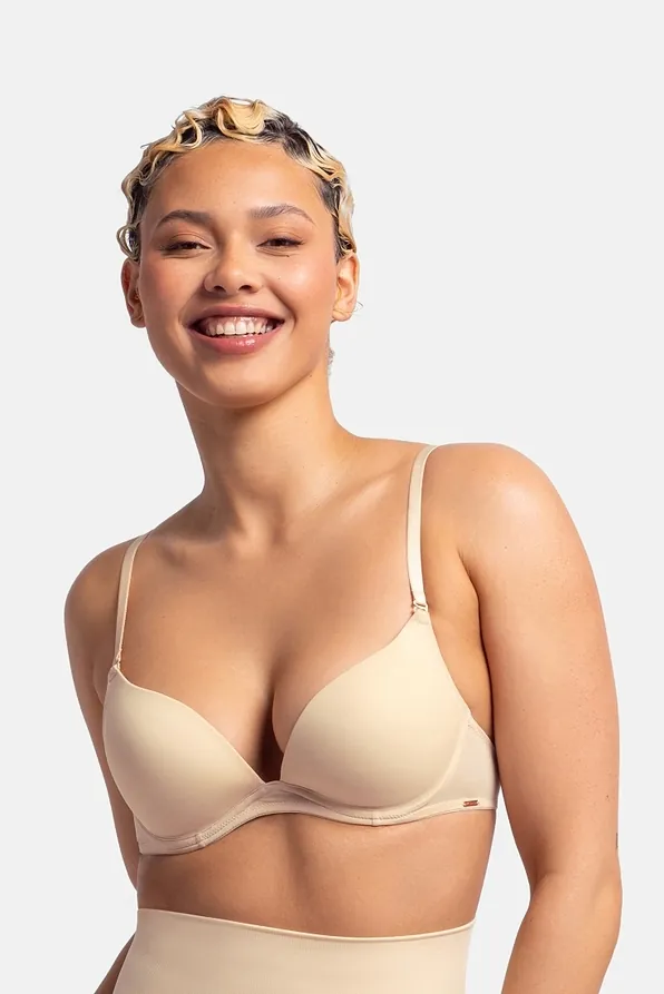 ΓΥΝΑΙΚΕΙΟ ΠΟΛΥΜΟΡΦΙΚΟ PUSH UP ΣΟΥΤΙΕΝ ΜΕ ΧΑΜΗΛΗ ΠΛΑΤΗ ΙΔΑΝΙΚΟ ΓΙΑ ΧΑΜΗΛΟ ΝΤΕΚΟΛΤΕ-MICHELLE SOLUTION PUSH UP PLUNGE