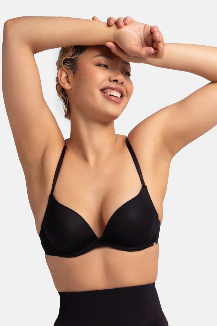 ΓΥΝΑΙΚΕΙΟ ΠΟΛΥΜΟΡΦΙΚΟ PUSH UP ΣΟΥΤΙΕΝ ΜΕ ΧΑΜΗΛΗ ΠΛΑΤΗ ΙΔΑΝΙΚΟ ΓΙΑ ΧΑΜΗΛΟ ΝΤΕΚΟΛΤΕ-MICHELLE SOLUTION PUSH UP PLUNGE