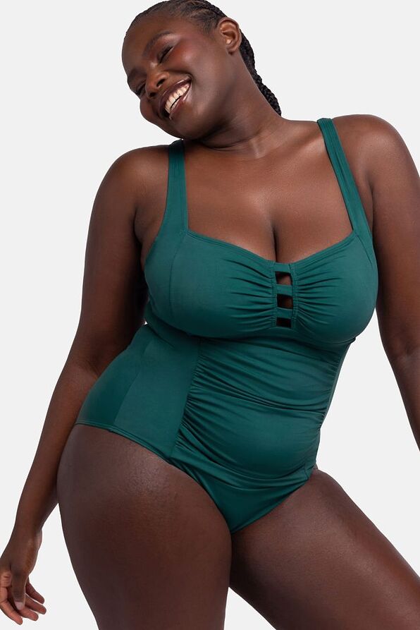 ONEPIECE BODYSHAPING SWIMSUIT CUP B-E PLAIN WITH HIGH BACK-MALI CURVES