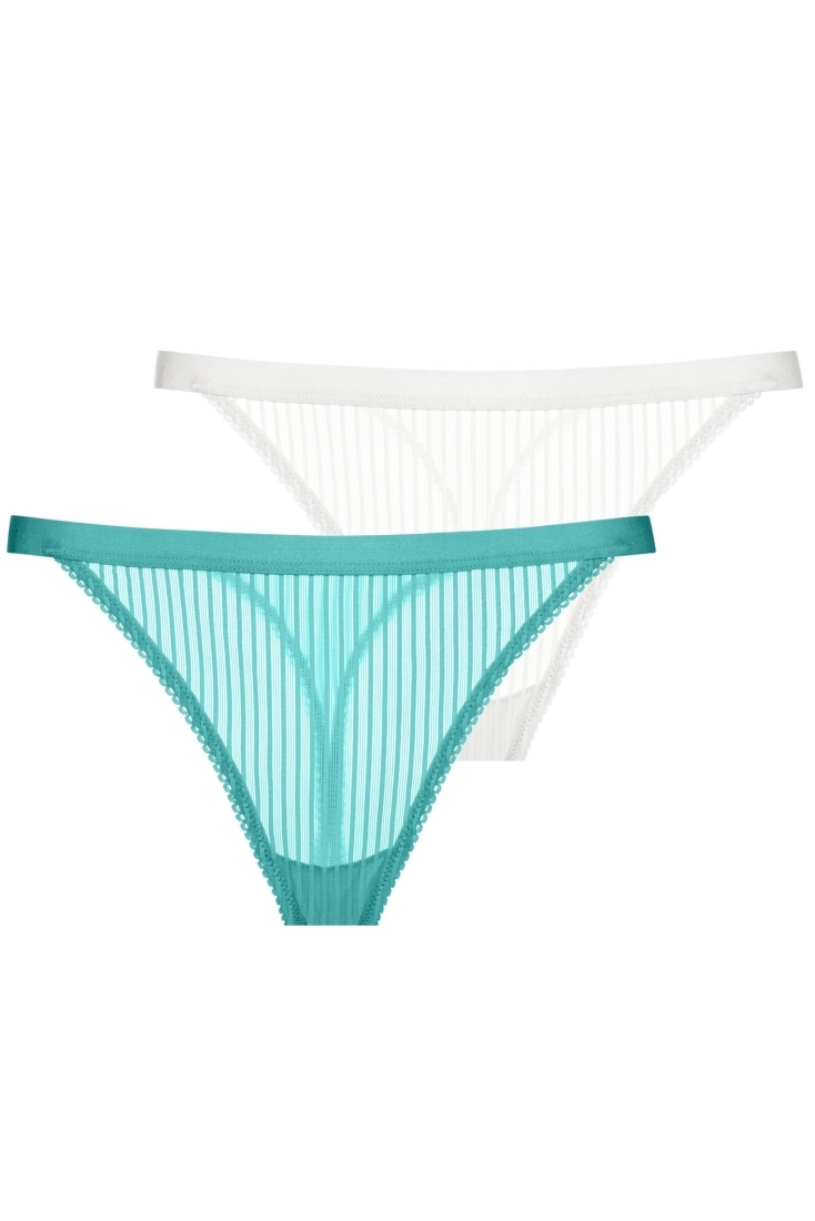 2-PACK ΓΥΝΑΙΚΕΙΟ STRING ΣΛΙΠ ΜΕ ΡΙΓΕ ΔΙΑΦΑΝΕΙΑ-LAMINA-2PP