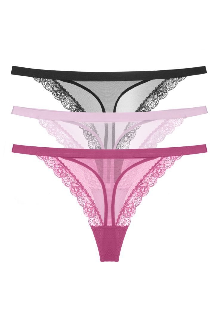 3-PACK ΓΥΝΑΙΚΕΙΟ STRING ΜΕ ΔΙΑΦΑΝΕΙΑ-MISHA