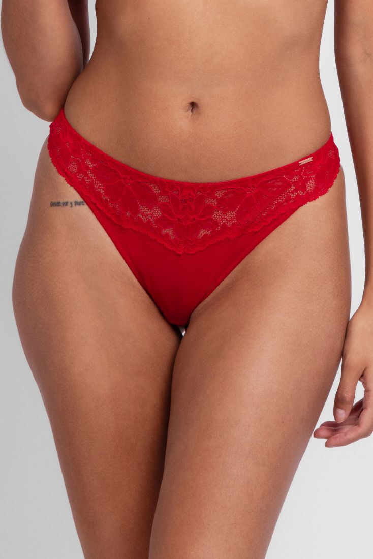 ΓΥΝΑΙΚΕΙΟ STRING ΜΕ ΔΙΑΦΑΝΕΙΑ ΚΑΙ FLORAL ΔΑΝΤΕΛΑ-JEMMA THONG