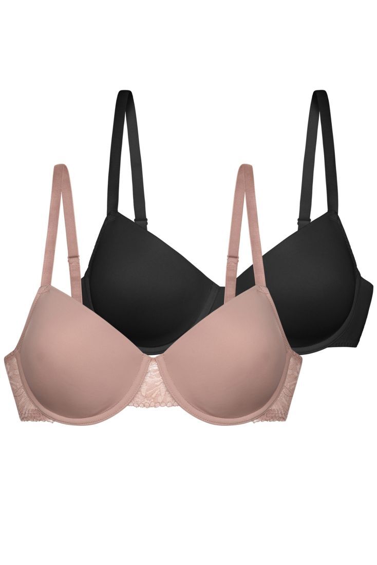 2-PACK ΓΥΝΑΙΚΕΙΟ ΜΠΑΛΚΟΝΕ ΣΟΥΤΙΕΝ FULL CUP ΜΕ ΜΠΑΝΕΛΑ & ΛΕΠΤΟΜΕΡΕΙΕΣ ΔΑΝΤΕΛΑΣ-NADIA-2PP DEMI