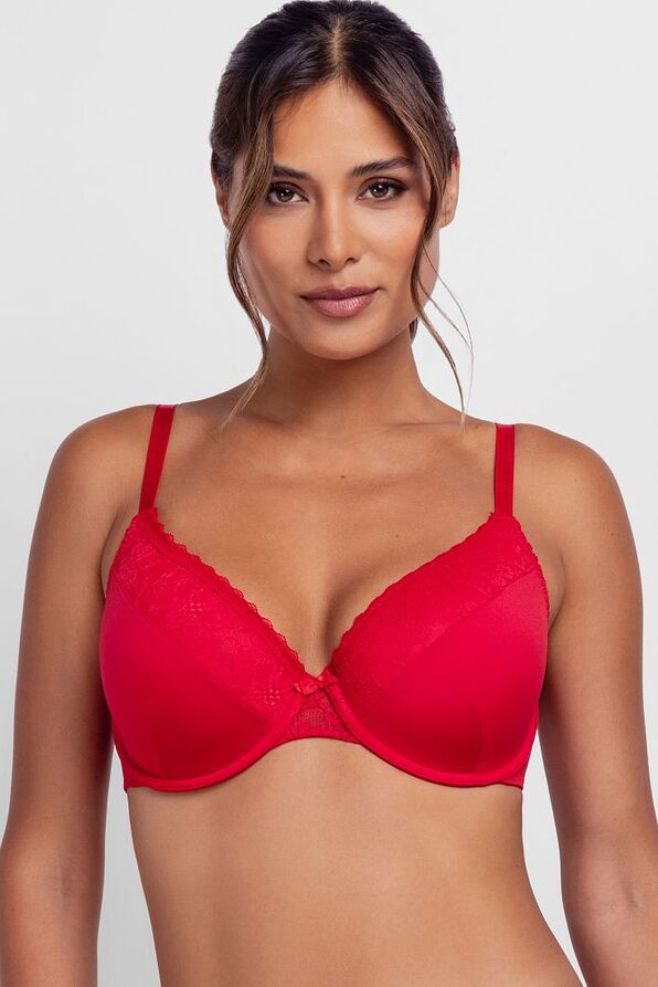 2-PACK DEMI BRA LIGHT PADDED WIRED WITH FLORAL LACE-SONIA-2PP CURVES