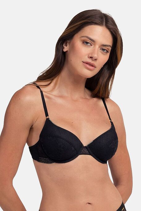 WOMAN BRA BALCONETTE 3/4 CUP WITH MESH LACE LIGHT PADDED & WIRED - DULCIE DEMI