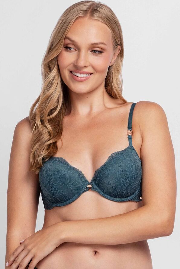 DEMI BRA LIGHT PADDED WIRED WITH FLORAL LACE-JEMMA
