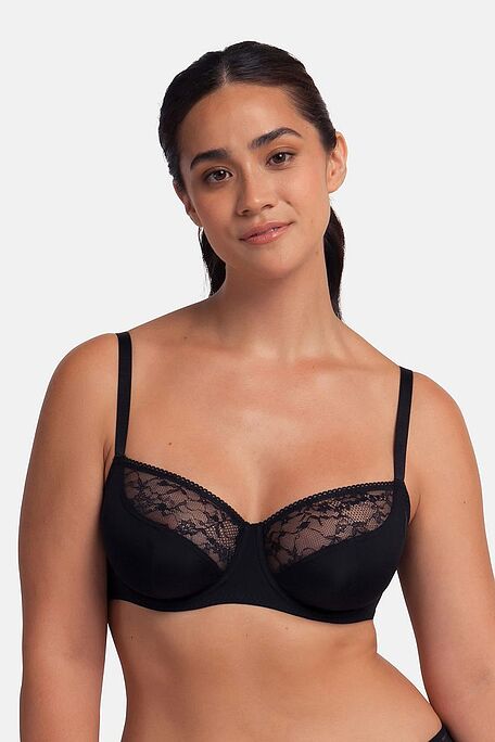 2-PACK ΓΥΝΑΙΚΕΙΟ ΣΟΥΤΙΕΝ FULL CUP ΧΩΡΙΣ ΕΝΙΣΥΣΗ ΜΕ ΜΠΑΝΕΛΑ ΚΑΙ FLORAL ΔΑΝΤΕΛΑ - ALMA-2PP