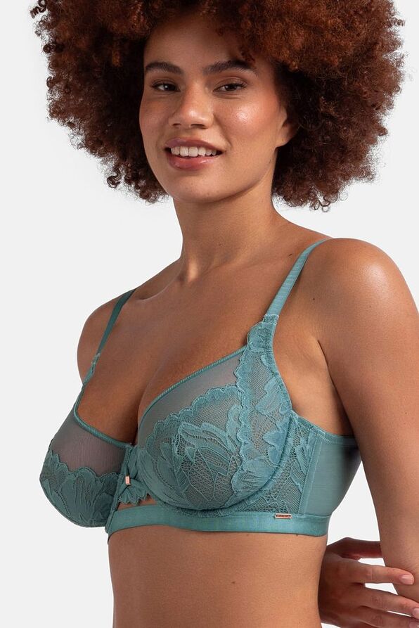 UNPADDED WIRED FULL CUP BRA WITH LACE0-ROCHELLE CURVES
