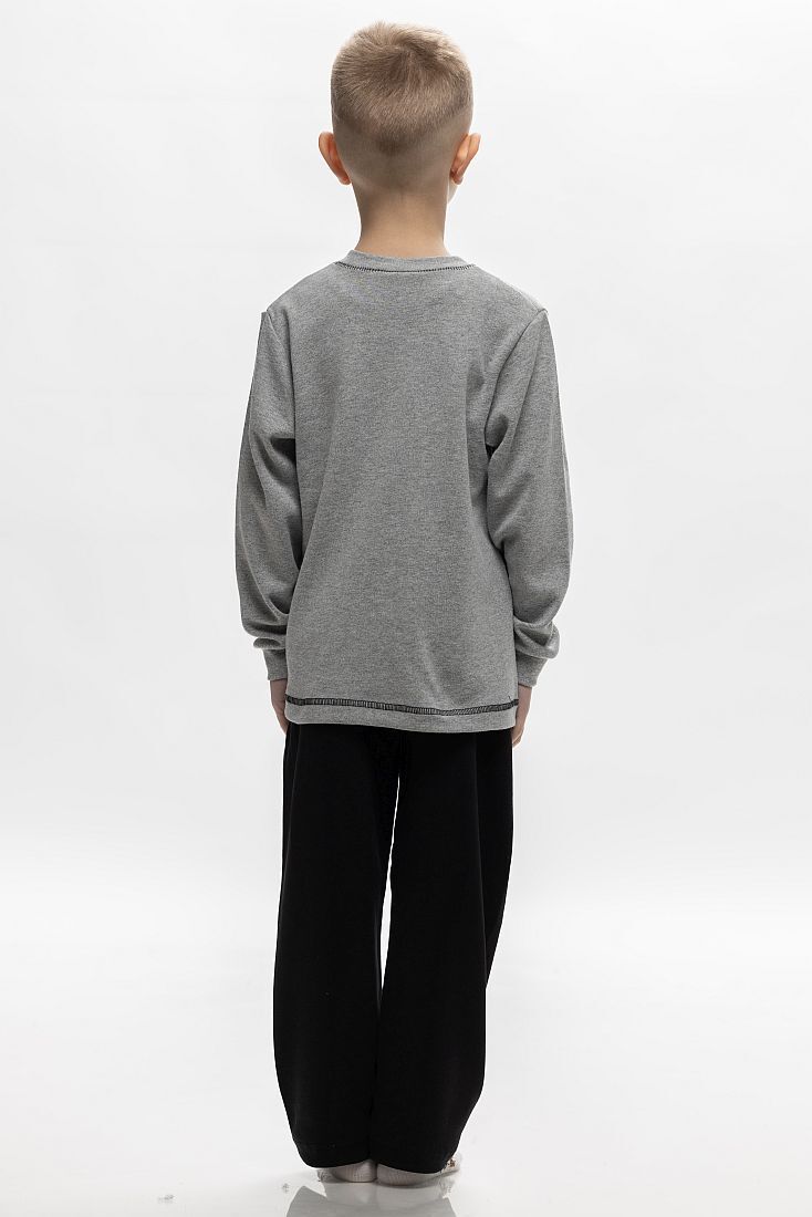 ΠΑΙΔΙΚΗ ΜΑΚΡΙΑ ΒΑΜΒΑΚΕΡΗ ΠΙΤΖΑΜΑ ΜΕ ΧΡΙΣΤΟΥΓΕΝΝΙΑΤΙΚΟ ΤΥΠΩΜΑ "GNOME FOR THE HOLIDAYS"