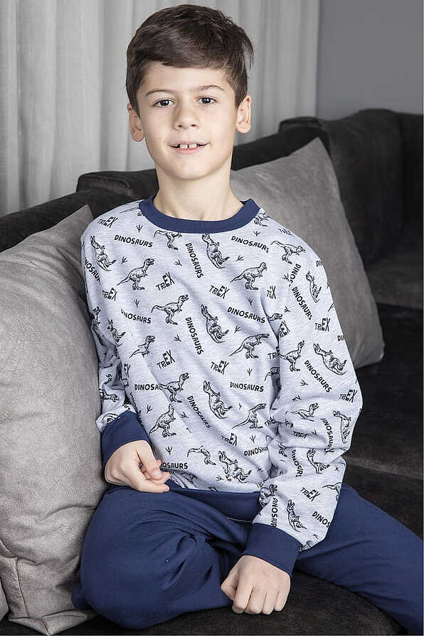 BOY KIDS SOFT COTTON TRACKSUIT DINOSAURS PATTERN