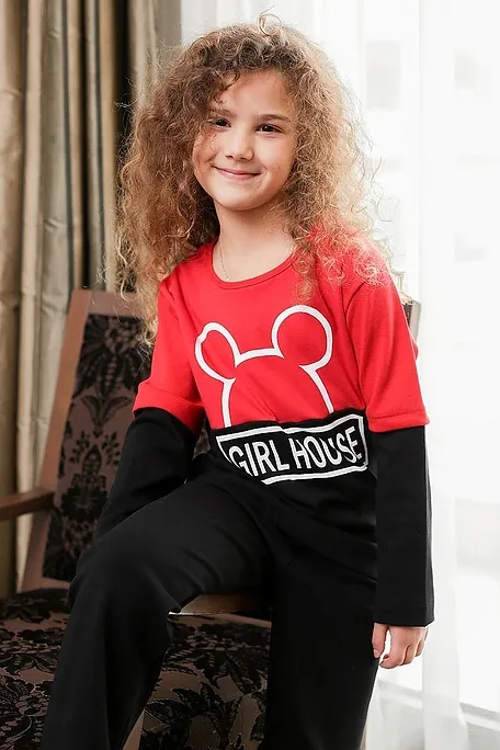 ΚΟΡΙΤΣΙΣΤΙΚΗ ΠΑΙΔΙΚΗ ΒΑΜΒΑΚΕΡΗ ΠΙΤΖΑΜΑ ΜΕ ΤΥΠΩΜΑ GIRL HOUSE MOUSE ΑΥΤΑΚΙΑ ΑΝΟΙΧΤΟ ΜΠΑΤΖΑΚΙ