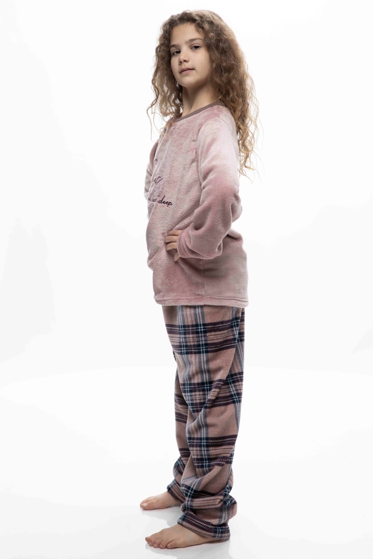 ΚΟΡΙΤΣΙΣΤΙΚΗ ΕΦΗΒΙΚΗ ΜΑΚΡΙΑ FLEECE ΠΙΤΖΑΜΑ ΚΕΝΤΗΜΑ CHICK ΚΑΙ ΑΝΟΙΧΤΟ ΜΠΑΤΖΑΚΙ ΚΑΡΟ ΠΑΝΤΕΛΟΝΙ