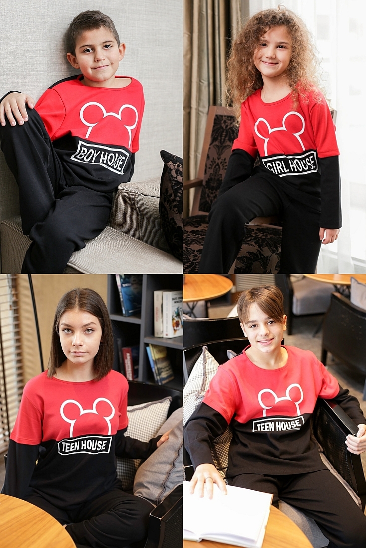 ΑΓΟΡΙΣΤΙΚΗ ΕΦΗΒΙΚΗ ΒΑΜΒΑΚΕΡΗ ΠΙΤΖΑΜΑ ΜΕ  ΣΤΑΜΠΑ TEEN HOUSE MOUSE ΑΝΟΙΧΤΟ ΜΠΑΤΖΑΚΙ