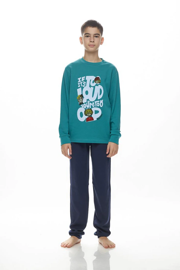 ΑΓΟΡΙΣΤΙΚΗ ΕΦΗΒΙΚΗ ΜΑΚΡΙΑ ΒΑΜΒΑΚΕΡΗ ΙΝΤΕΡΛΟΚ PUNTO DI ROMA ΠΙΤΖΑΜΑ ΜΕ ΤΥΠΩΜΑ IF IT'S TOO LOUD YOU ARE TOO OLD