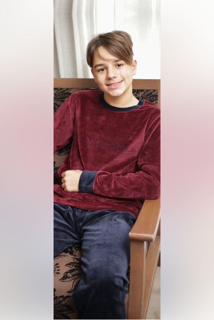 ΑΓΟΡΙΣΤΙΚΗ ΕΦΗΒΙΚΗ ΠΙΤΖΑΜΑ ΒΕΛΟΥΤΕ ΜΕ ΤΥΠΩΜΑ NOISE ΜΠΑΤΖΑΚΙ ΜΕ ΛΑΣΤΙΧΟ