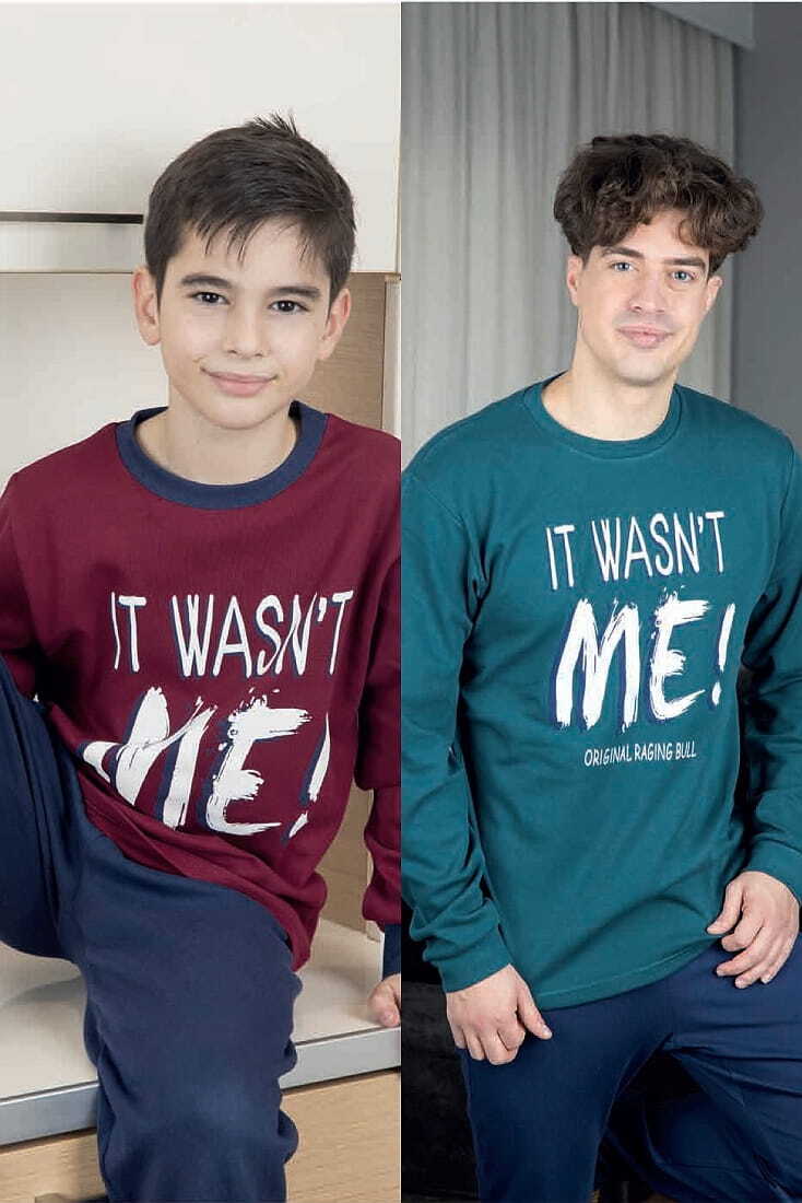 ΑΓΟΡΙΣΤΙΚΗ ΕΦΗΒΙΚΗ ΜΑΚΡΙΑ ΒΑΜΒΑΚΕΡΗ INTERLOCK ΠΙΤΖΑΜΑ ΤΥΠΩΜΑ IT WASN'T ME