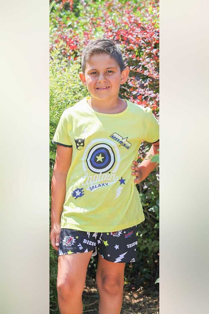 ΑΓΟΡΙΣΤΙΚΗ ΠΑΙΔΙΚΗ ΚΟΝΤΗ ΒΑΜΒΑΚΕΡΗ ΠΙΤΖΑΜΑ ΜΕ ΤΥΠΩΜΑ BRAVES