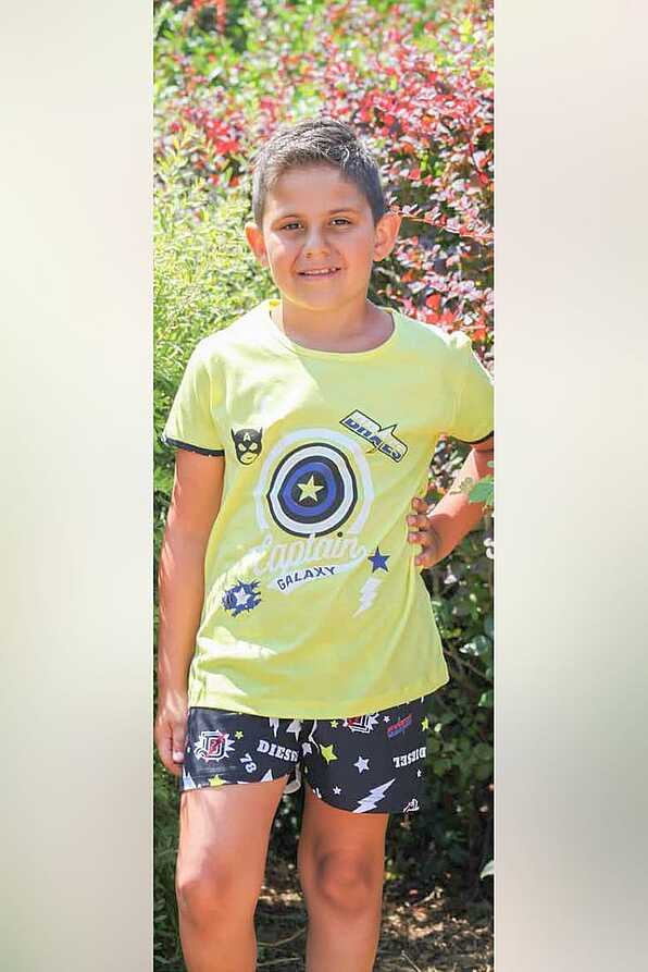 BOY KIDS SHORT COTTON PYJAMAS BRAVES PRINT