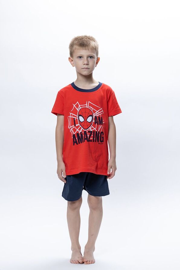 BOY KIDS SHORT COTTON PYJAMAS WITH SPIDERMAN PRINT