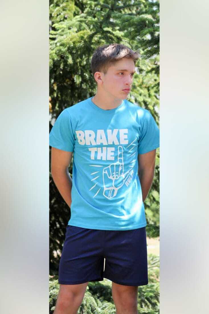 ΑΓΟΡΙΣΤΙΚΗ ΕΦΗΒΙΚΗ ΚΟΝΤΗ ΒΑΜΒΑΚΕΡΗ ΠΙΤΖΑΜΑ ΜΕ ΤΥΠΩΜΑ BREAK THE RULES