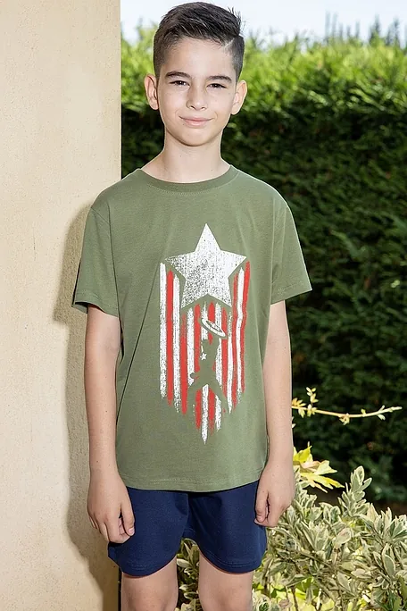 ΑΓΟΡΙΣΤΙΚΗ ΕΦΗΒΙΚΗ ΚΟΝΤΗ ΒΑΜΒΑΚΕΡΗ ΠΙΤΖΑΜΑ ΜΕ ΤΥΠΩΜΑ ΑΣΤΡΟΜΑΧΗΤΗΣ