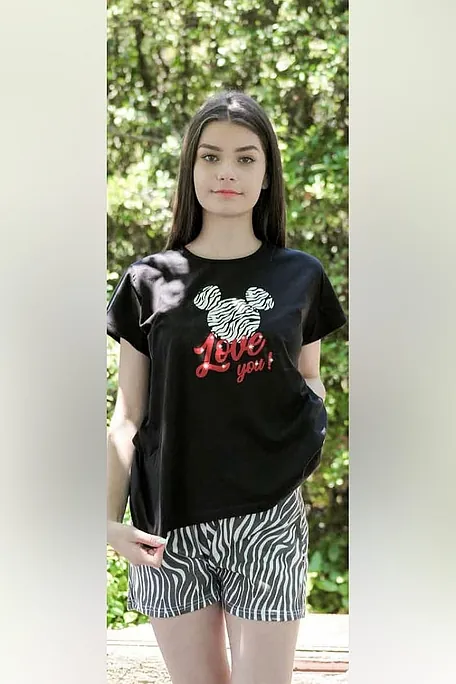 ΚΟΡΙΤΣΙΣΤΙΚΗ ΕΦΗΒΙΚΗ ΚΟΝΤΗ ΒΑΜΒΑΚΕΡΗ ΠΙΤΖΑΜΑ ΜΕ ΤΥΠΩΜΑ ANIMAL ZEBRA